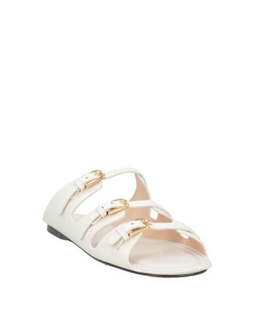 Sandro White Ivory Sandals Leather