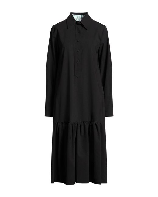 Beatrice B. Black Midi Dress Polyester, Viscose, Elastane