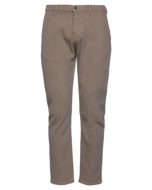 Daniele Alessandrini Gray Pants Cotton, Elastane for men