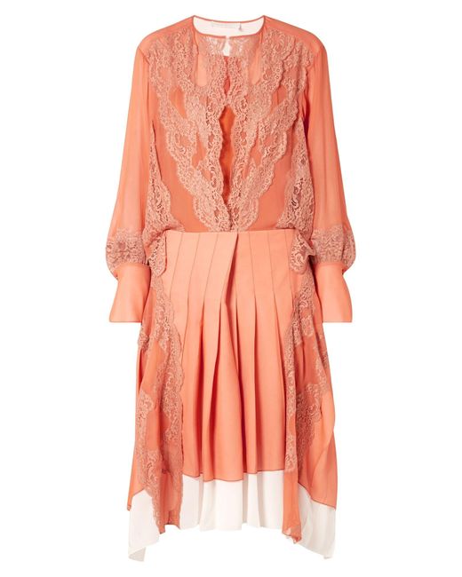 Chloé Orange Midi Dress