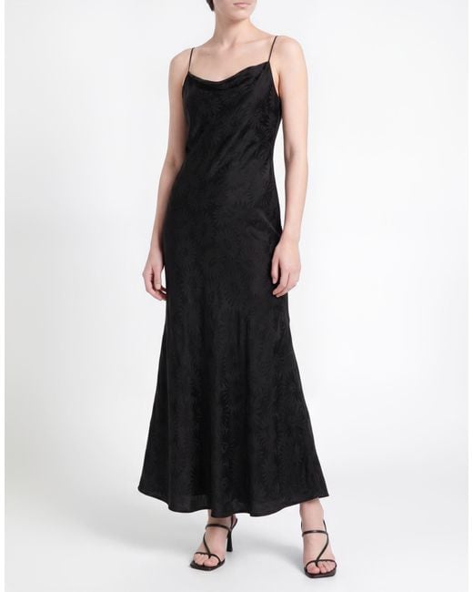 HUGO Black Maxi Dress Acetate, Viscose