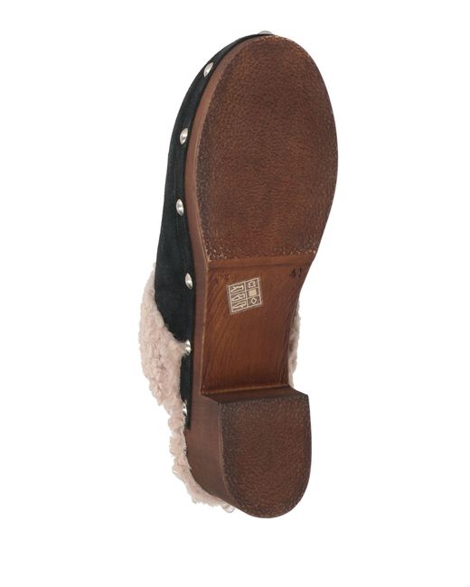 Macarena Brown Mules & Clogs Leather