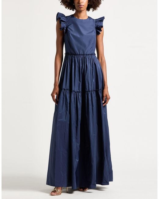 Douuod Blue Maxi Dress Polyester