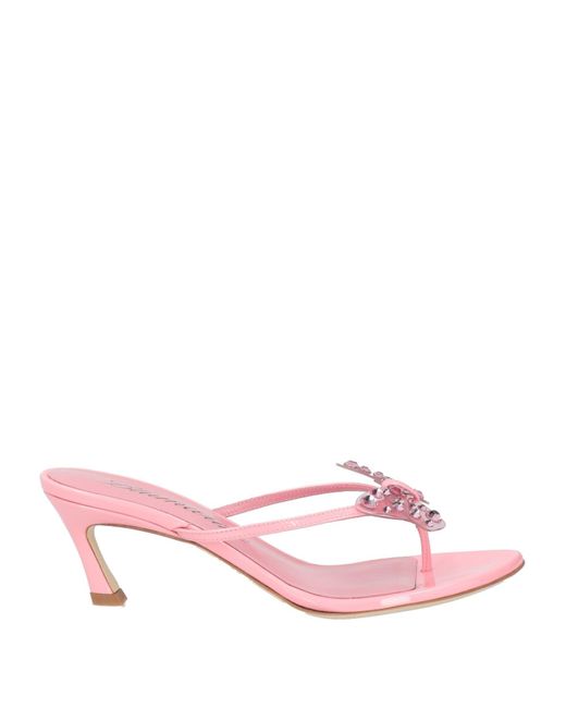 Blumarine Pink Thong Sandal Leather