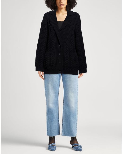 Laneus Blue Cardigan Merino Wool