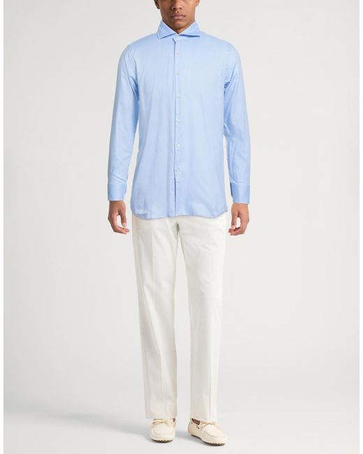 Bagutta Blue Light Shirt Cotton for men