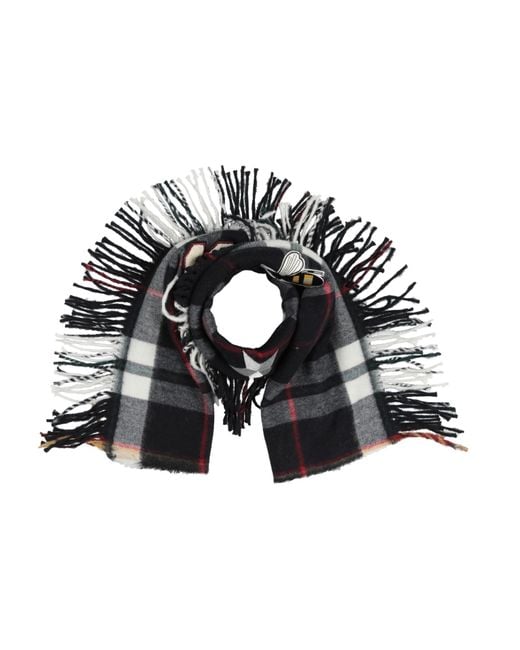 Shirtaporter Black Scarf Wool, Polyester, Polyamide, Acrylic
