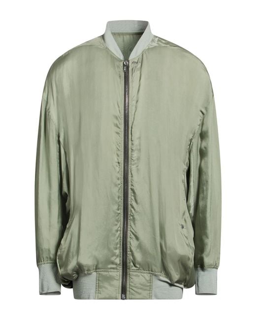 Rick Owens Green Jacket Cupro for men