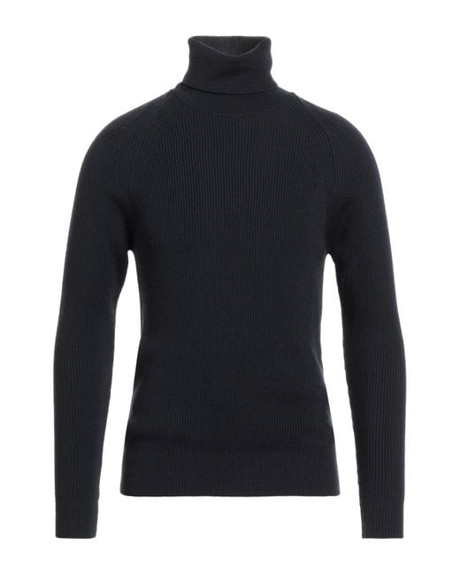 Alpha Studio Blue Turtleneck Merino Wool for men