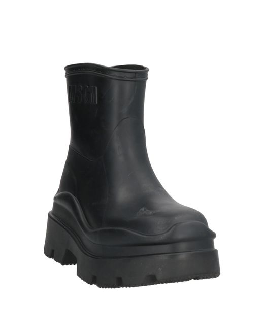 MSGM Black Ankle Boots Rubber