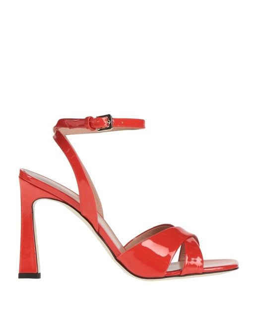 Pollini Red Sandals