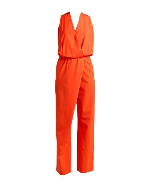 Alysi Red Crème Jumpsuit Virgin Wool, Elastane