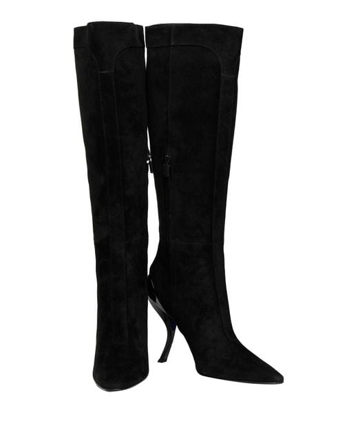 Roger Vivier Black Boot Leather