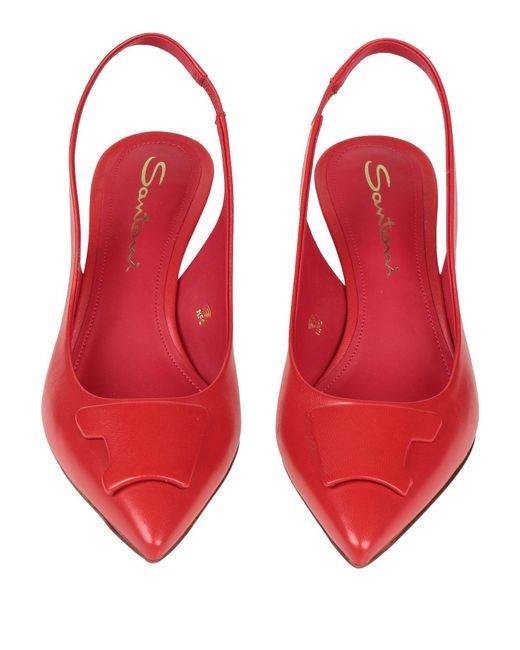 Santoni Red Pumps