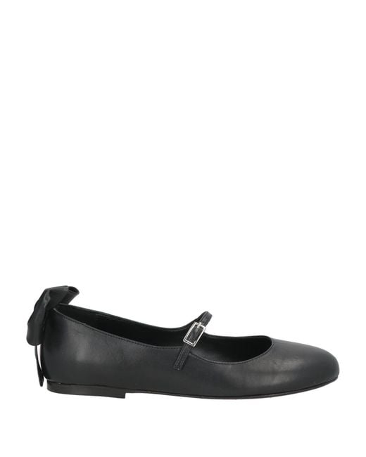 Gia Borghini Black Ballet Flats