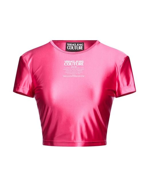 Versace Jeans Couture Pink Fuchsia T-Shirt Polyamide, Elastane