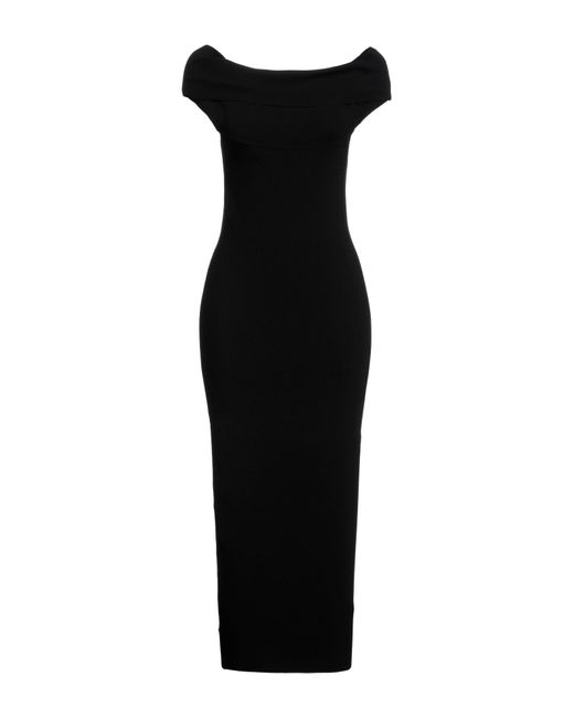 Dries Van Noten Black Midi-Kleid