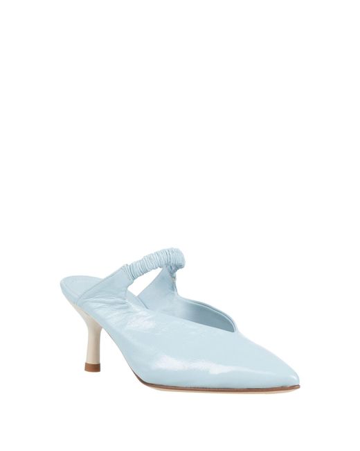 Halmanera White Sky Mules & Clogs Leather