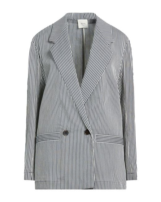 Alysi Gray Blazer Cotton, Linen, Viscose, Polyamide