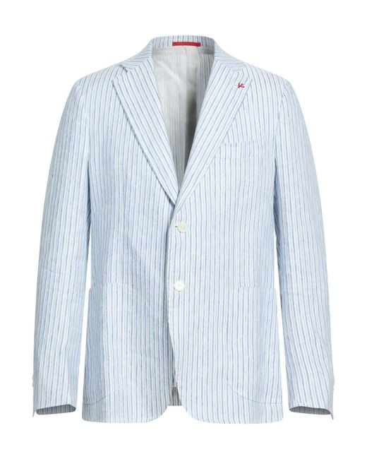 Isaia Blue Blazers for men