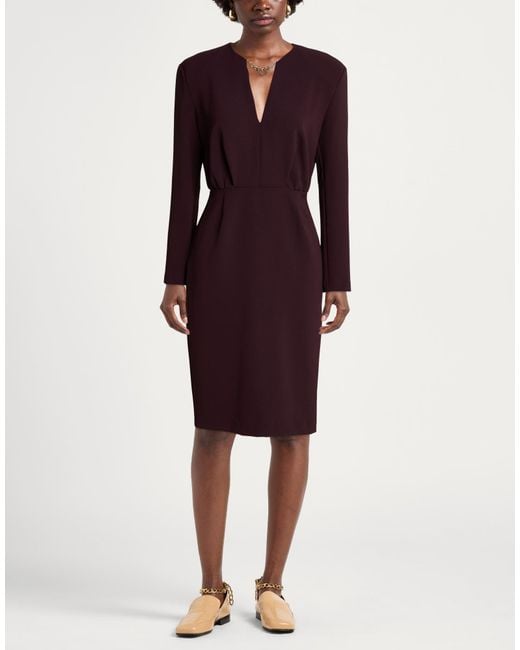 Kaos Purple Burgundy Midi Dress Polyester, Elastane