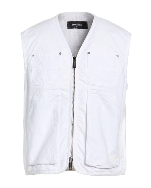 DSquared² White Gilet for men