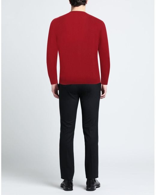 Gran Sasso Red Cardigan Virgin Wool, Cashmere, Viscose for men