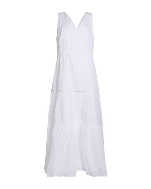 Peserico White Maxi Dress Cotton