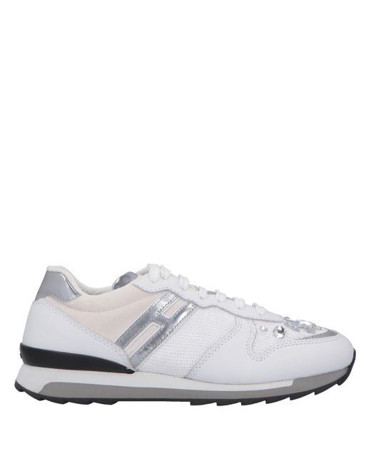 Hogan Rebel Leather Trainers in White - Lyst