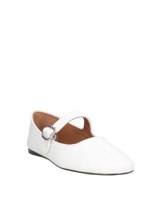 Sandro White Ballet Flats