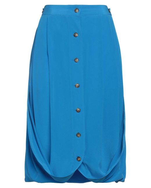 Quira Blue Midi Skirt