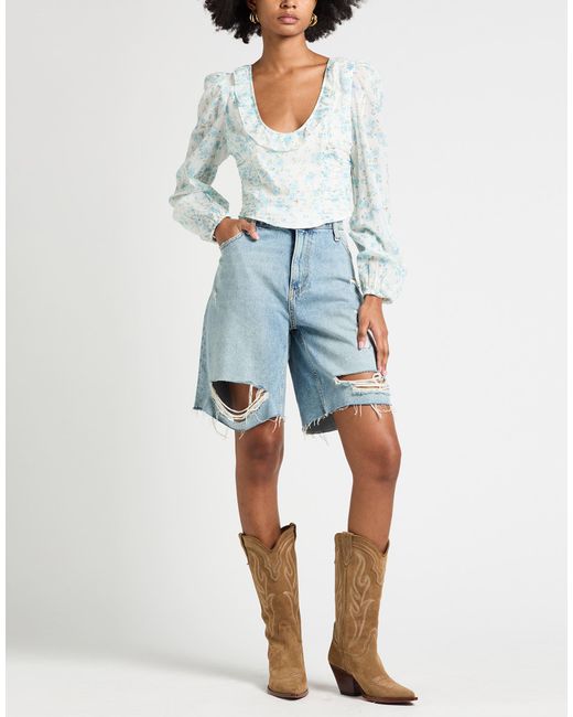 Free People Blue Tops