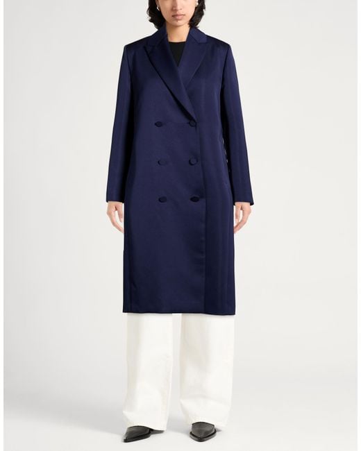 MAX&Co. Blue Overcoat & Trench Coat