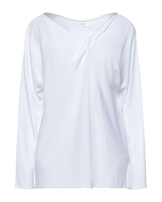 Zanone White Sweater Viscose, Cotton