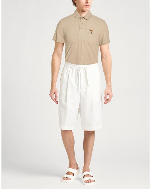 Aeronautica Militare Natural Sand Polo Shirt Cotton for men