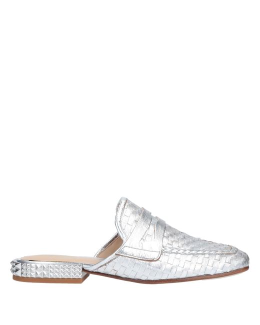 Mules \u0026 Zuecos Ash de Cuero de color Metálico - Lyst