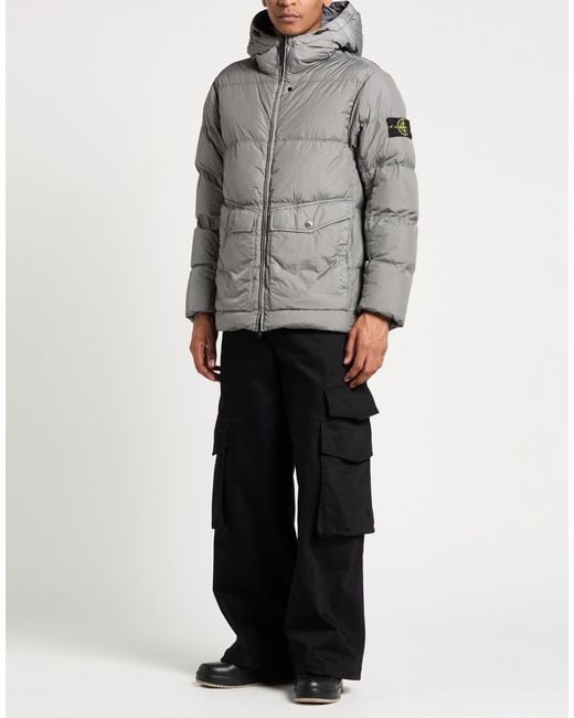 Stone Island Gray Puffer Polyamide for men