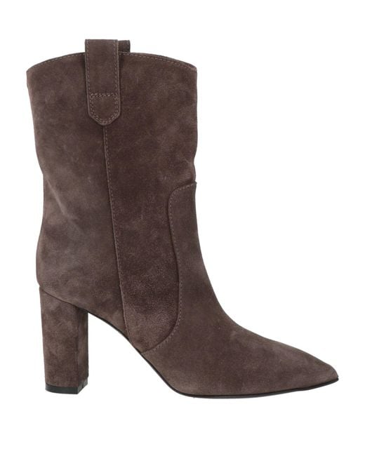 Via Roma 15 Brown Ankle Boots Leather