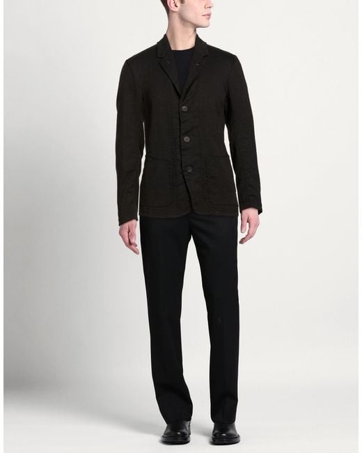 Transit Black Blazer Virgin Wool, Linen for men