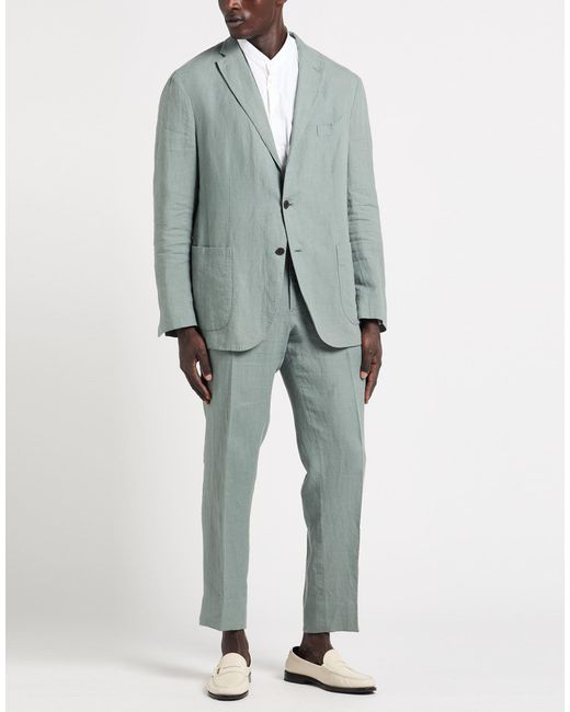 Boglioli Blue Suit Linen for men