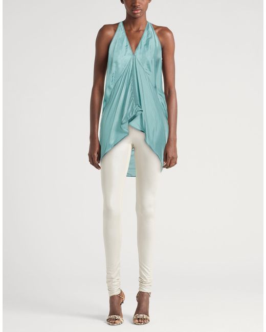 Rick Owens Blue Top Cupro