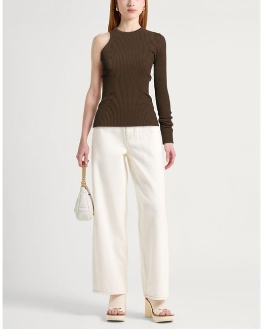 Aniye By Brown Military Top Polyester, Polyamide, Wool