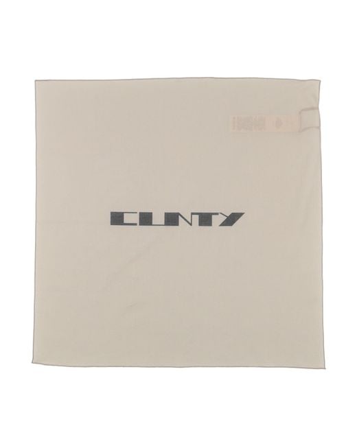 Rick Owens Natural Taupe Scarf Cotton
