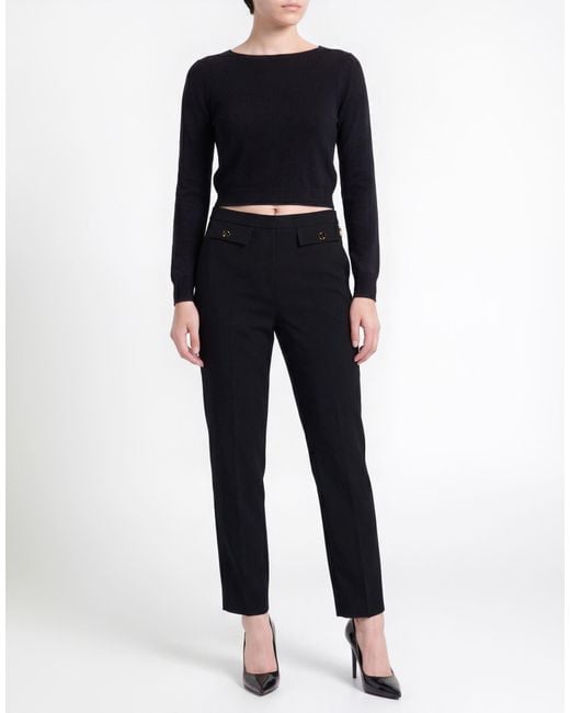 Elisabetta Franchi Blue Pants Polyester, Elastane