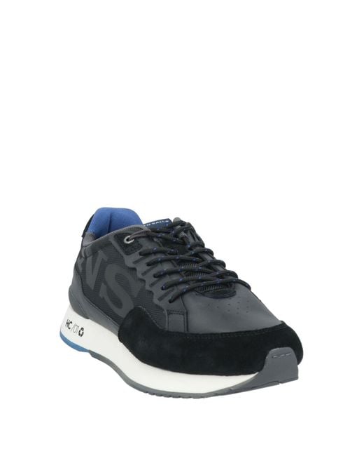 North Sails Blue Sneakers Leather, Textile Fibers for men