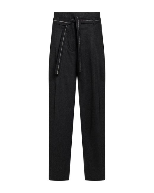 Peserico Black Pants Virgin Wool, Cashmere, Elastane