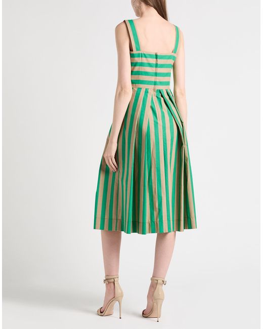 Dolce & Gabbana Green Midi-Kleid