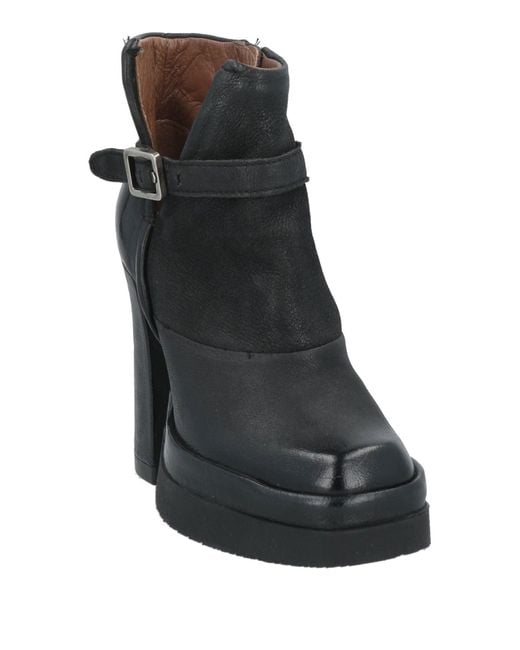 A.s.98 Black Ankle Boots Leather