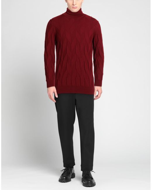 +39 Masq Rollkragenpullover in Red für Herren