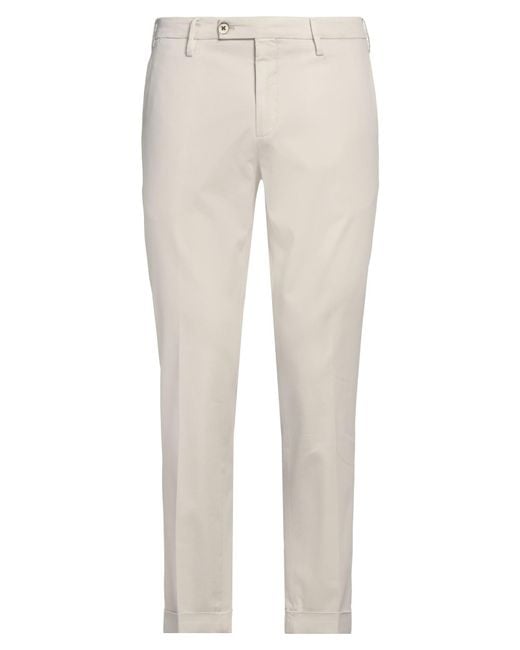 Michael Coal Natural Ivory Pants Cotton, Lyocell, Elastane for men